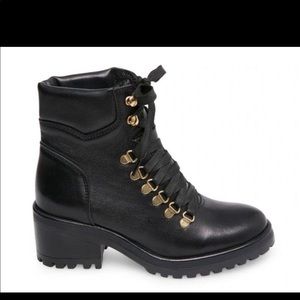 Steve Madden Lace up combat/ chelsie booties